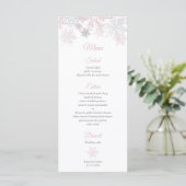 Carte Mariage Dusty Pink & Silver Snowflakes (Debout devant)