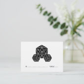 Carte Mariage Ebony D20 Dice (Debout devant)