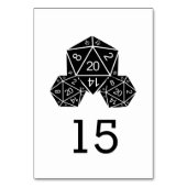 Carte Mariage Ebony D20 Dice (Dos)