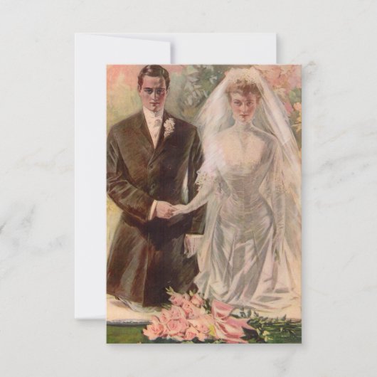 Carte mariage édouardien 1906 (Devant)