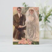 Carte mariage édouardien 1906 (Debout devant)
