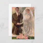 Carte mariage édouardien 1906 (Devant / Derrière)