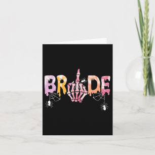 Carte Mariage Éffrayant Halloween Skeleton Bride Just Ma