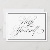 Carte Mariage élégant Aidez-Vous À Signe (Devant)