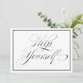 Carte Mariage élégant Aidez-Vous À Signe (Debout devant)