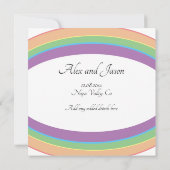 Carte Mariage élégant moderne arc-en-ciel Enregistrer la (Dos)
