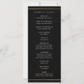 Carte Mariage élégant monogramme or (Dos)