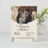 Carte mariage élégante avec photo (Debout devant)