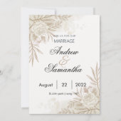 Carte mariage élégante avec photo (Dos)