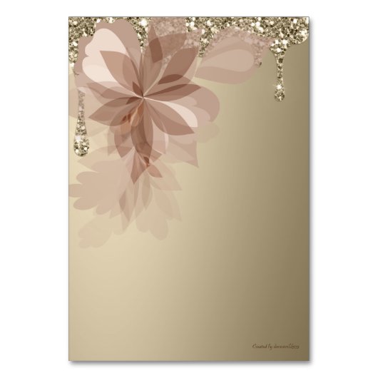 Carte Mariage élégante Extravaganza Table (Dos)