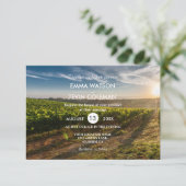 Carte Mariage Élégante Vins et Vignes (Debout devant)