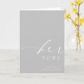 Carte Mariage Ellesmere Grey Her Vows (Fleur jaune)