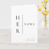 Carte Mariage Ellesmere Her Vows (Fleur jaune)