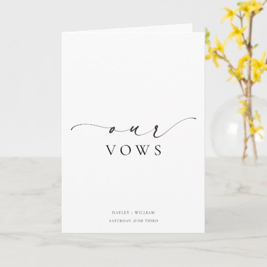 Carte Mariage Ellesmere Our Vows (Fleur jaune)