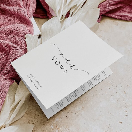 Carte Mariage Ellesmere Our Vows