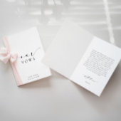 Carte Mariage Ellesmere Our Vows