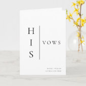 Carte Mariage Ellesmere Ses Vows (Fleur jaune)