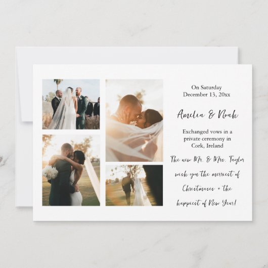 Carte Mariage Elopement de Noël (Dos)