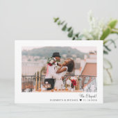 Carte Mariage Elopement photo moderne (Debout devant)