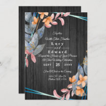 Mariage en bois rustique bleu rose et Pacifique