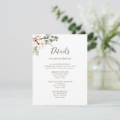 Carte Mariage en coton vert Boho (Debout devant)