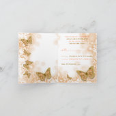 Carte Mariage en or corail anniversaire de fiançailles (Intérieur)