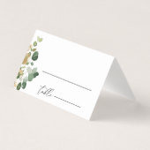 Carte mariage en or d'aquarelle eucalyptus or (Front)