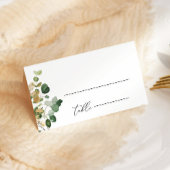 Carte mariage en or d'aquarelle eucalyptus or