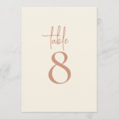 Carte Mariage en terre cuite à double ton Numéro de tabl (Devant)