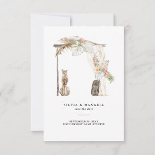 Carte Mariage Enchanté Safari Africain Enregistrer la Da