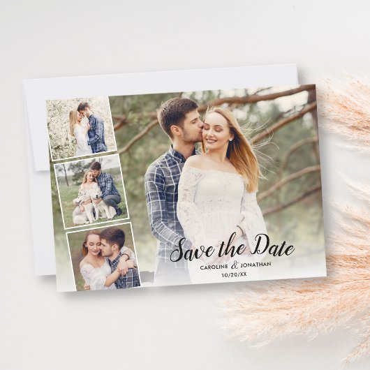 Carte Mariage Enregistrer la date Beaucoup de photos Col