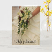 Carte Mariage espagnol félicitations (Fleur jaune)
