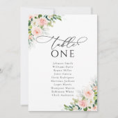 Carte Mariage Ethereal Blush Tableau Numéro de la table  (Devant)