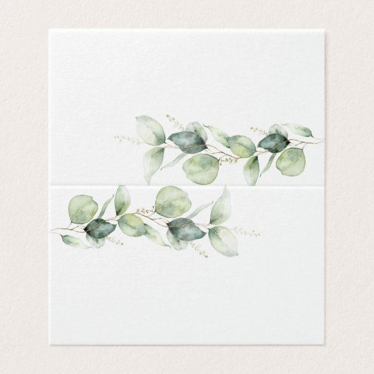 Carte Mariage Eucalyptus Botanical Greenery (Outside Unfolded)