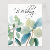 Carte Mariage Eucalyptus Elégante Budget (Dos)