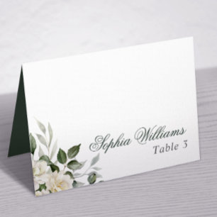 Carte Mariage Eucalyptus Fleurs blanches