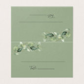 Carte Mariage Eucalyptus Foliage Green (Outside Unfolded)