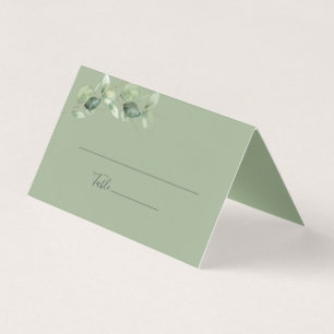 Carte Mariage Eucalyptus Foliage Green