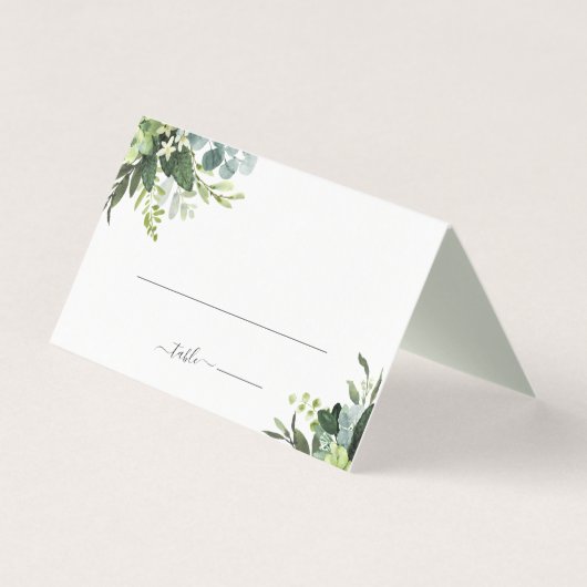 Carte Mariage Eucalyptus Green Foliing (Front)