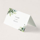 Carte Mariage Eucalyptus Green Foliing (Back)