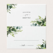 Carte Mariage Eucalyptus Green Foliing (Outside Unfolded)
