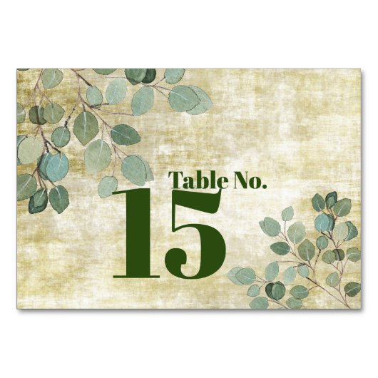 Carte Mariage Eucalyptus Greenery (Devant)