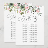 Carte Mariage Eucalyptus Rose Roses (Devant / Derrière)