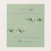 Carte Mariage Eucalyptus Succulente Foliage (Outside Unfolded)