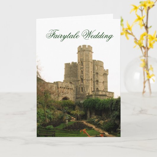 Carte Mariage Fairytale (Fleur jaune)