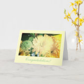 Carte Mariage "félicitations ! (Fleur jaune)