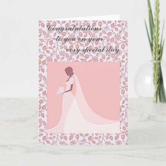 Carte Mariage - Félicitations à l'épouse (Devant)