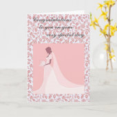 Carte Mariage - Félicitations à l'épouse (Fleur jaune)