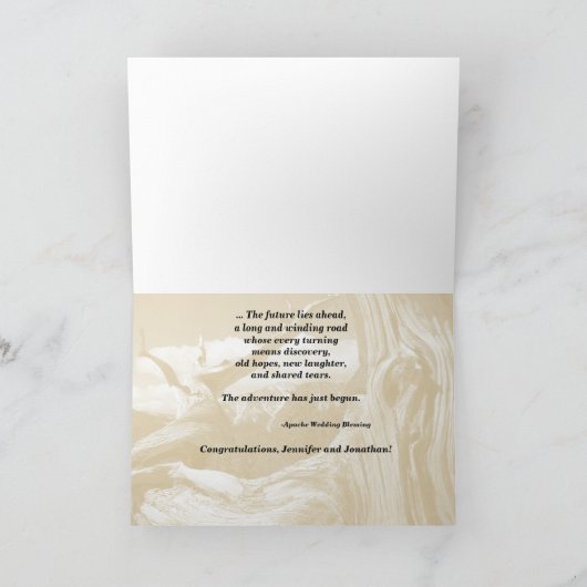 Carte Mariage Félicitations Apache Blessing Mountain (Intérieur)