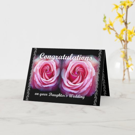 Carte Mariage Félicitations au Mariage de votre fille (Fleur jaune)